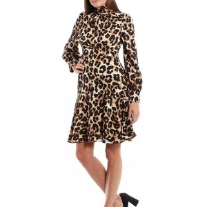 Eliza J Cheetah Print Midi Dress